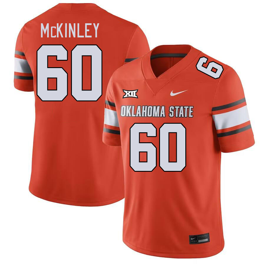 Men #60 Zach McKinley Oklahoma State Cowboys College Football Jerseys Stitched-Orange